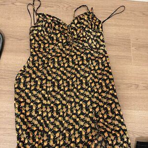 Urban Outfitters, Mariah Lace-Up Midi Slip Dress, Size S